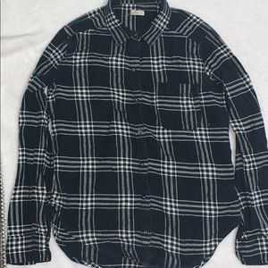 Button down plaid shirt